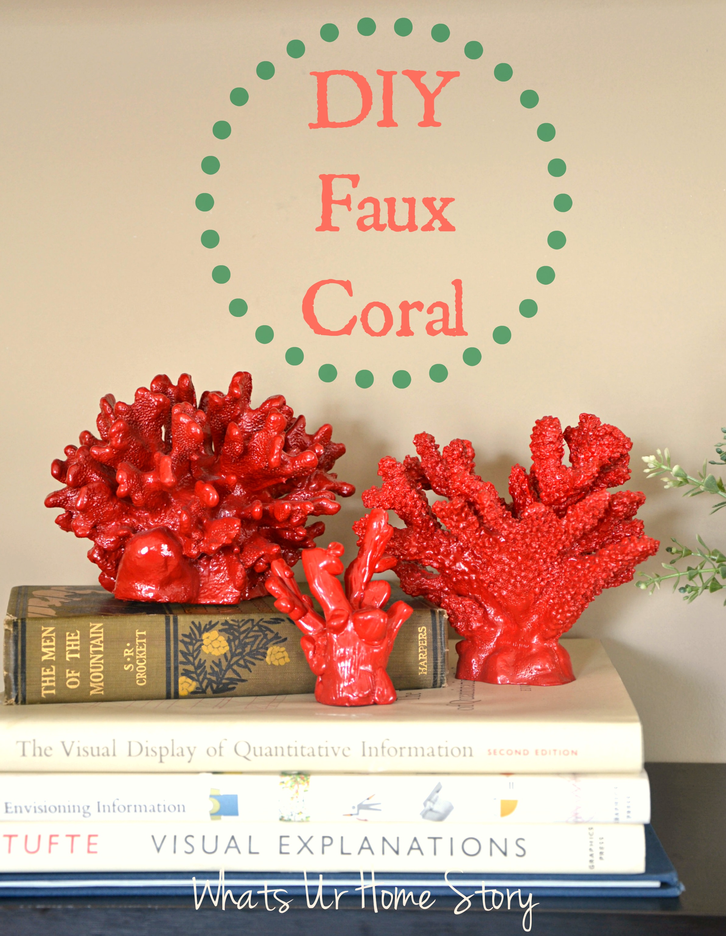 diy faux coral,pottery barn knock offcoral,polymer clay coral,how to make faux coral