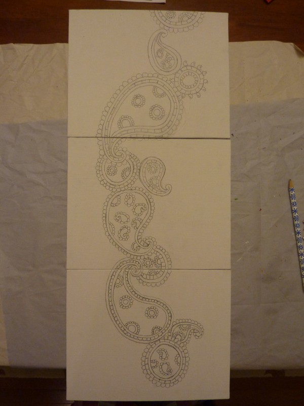 DIY Paisley Pattern Art for $5!