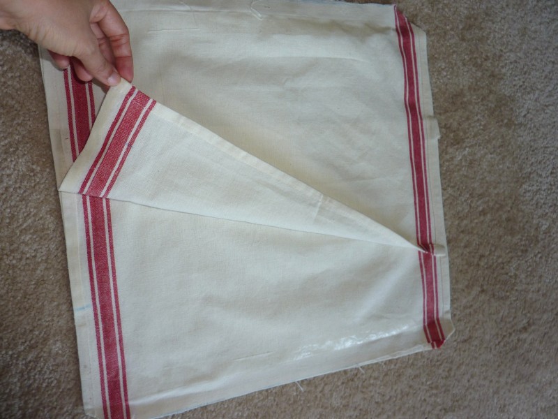 make throw pillows the easy way How to Make Pillow Covers with a Dish Towel