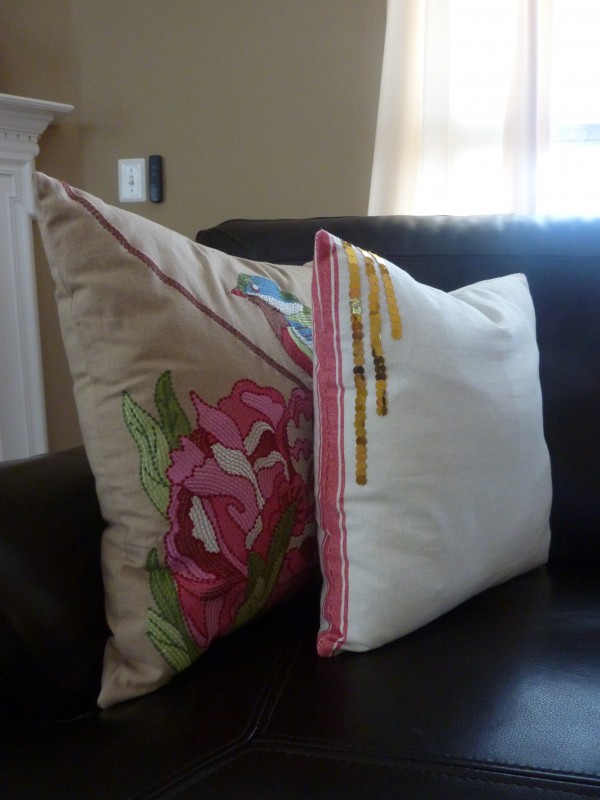 How to Make Pillow Covers with a Dish Towel