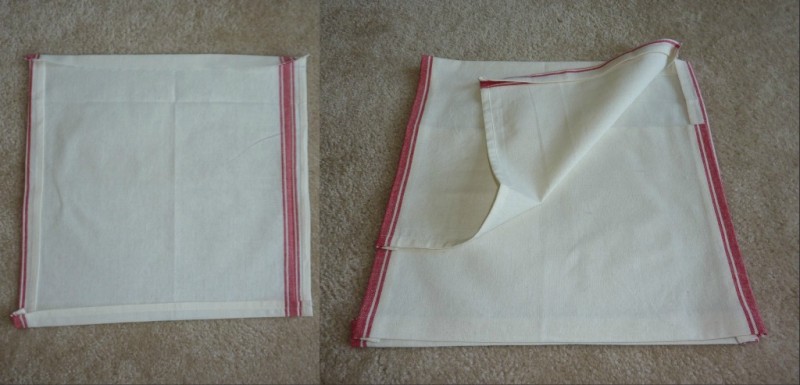 How to Make Pillow Covers with a Dish Towel