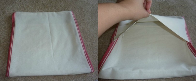 How to Make Pillow Covers with a Dish Towel