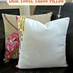 Dish Towel Throw Pillow,Pottery Barn knockoff pillow,DIY throw pillow