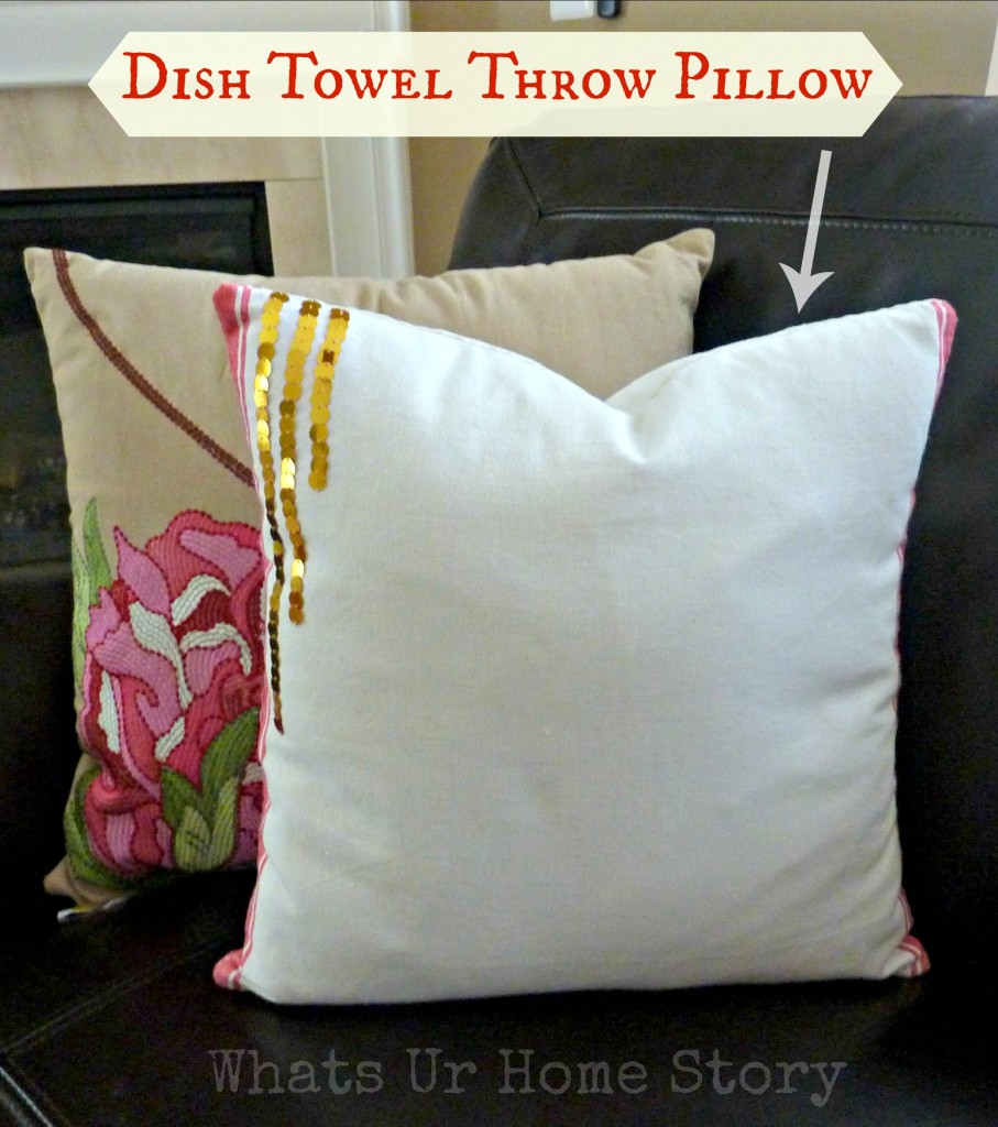 How to Make Pillow Covers with a Dish Towel