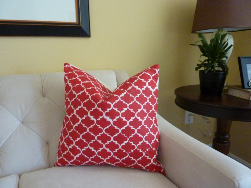 Stenciled Throw Pillow