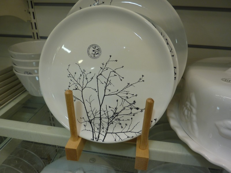 black and white plate