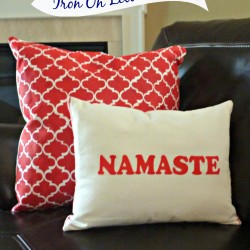 iron on letter , dish towel throw pillow