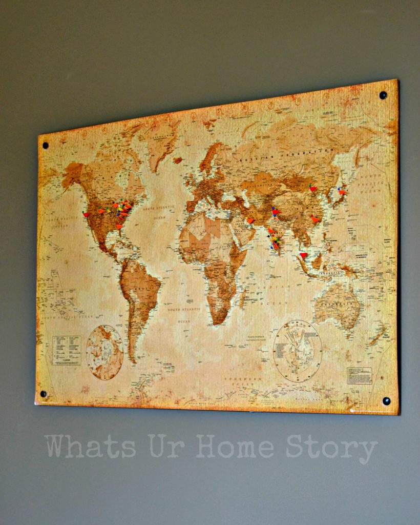 Cork board map tutorial, diy cork board map DIY Cork Board Map