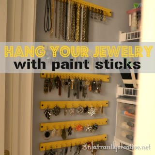 Hanging Jewelry Organizer Paint Stick Project