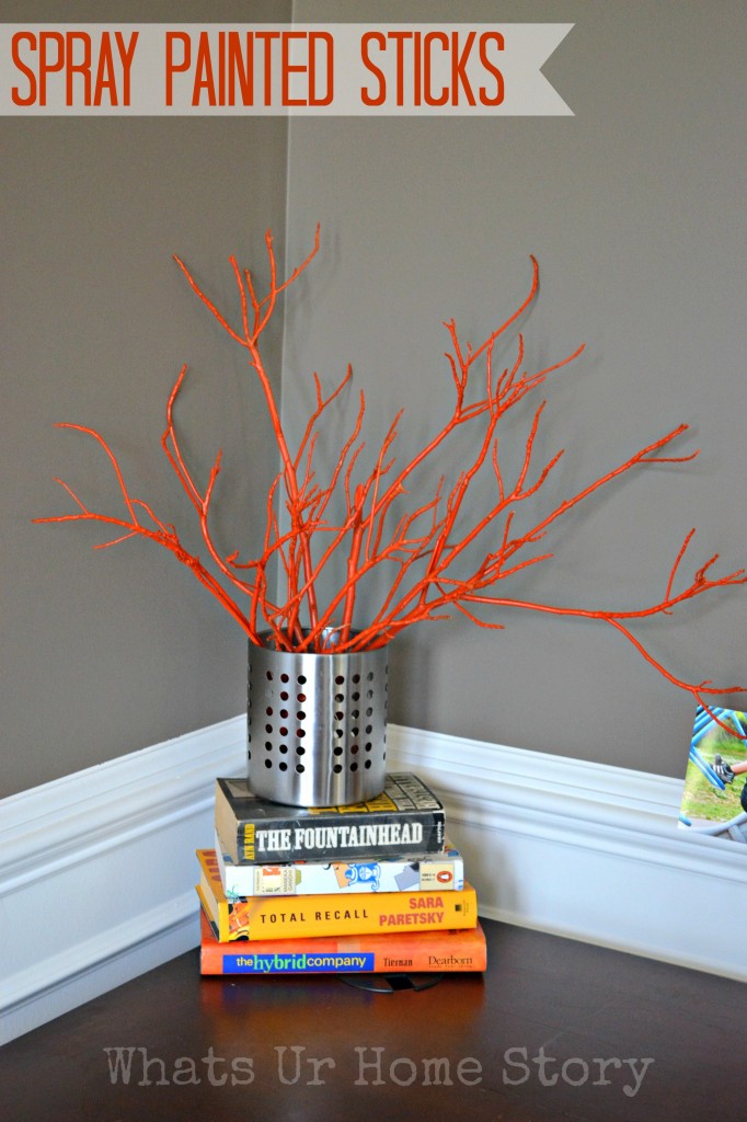 DIY Painted Tree Branches with Spray Paint