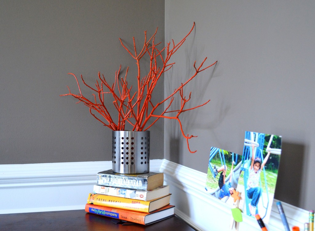 DIY Painted Tree Branches with Spray Paint
