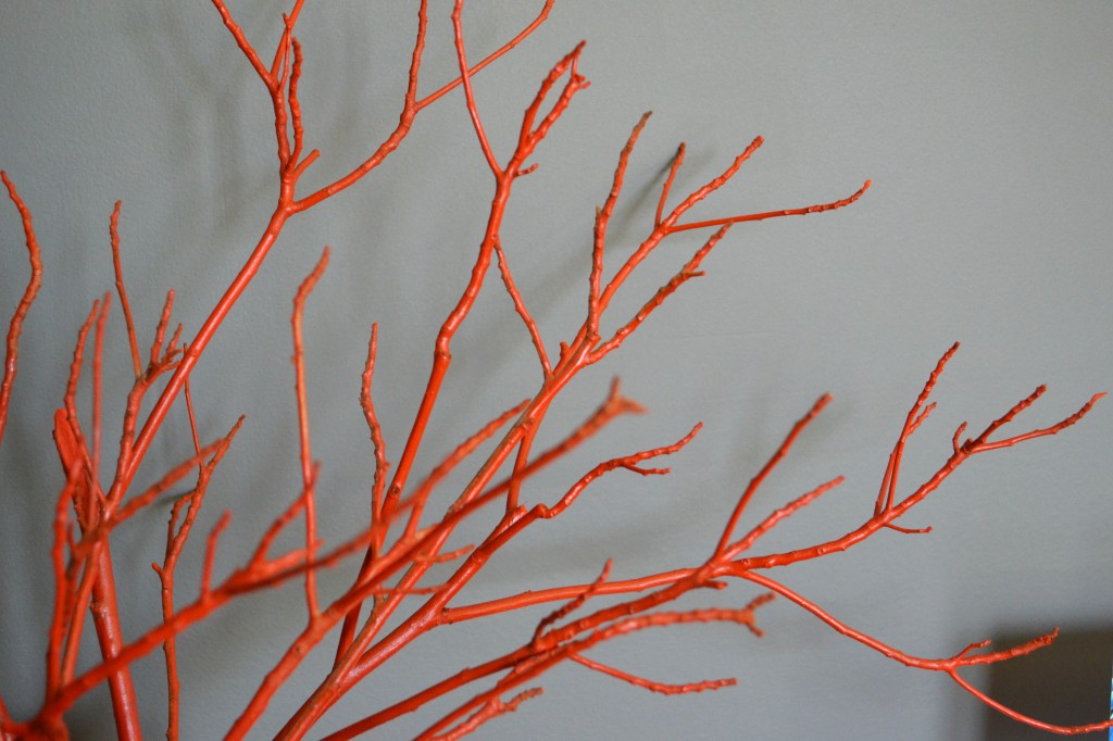 DIY Painted Tree Branches with Spray Paint