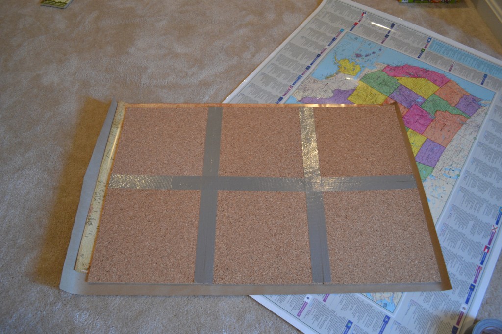 how to make a map cork board DIY Cork Board Map