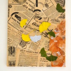 recycled newspaper art, vintage newspaper mixed media art