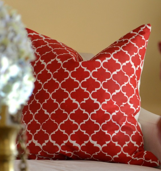 How to Paint with Acrylic Paint on Fabric   Stenciled Throw Pillow