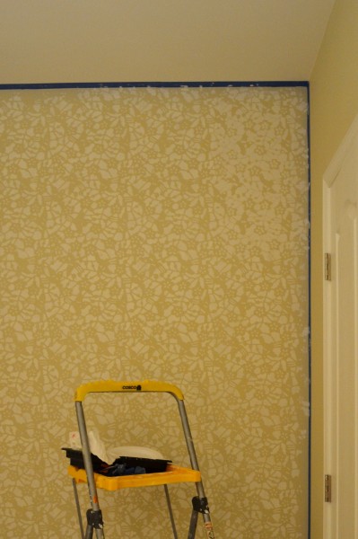 How to Stencil a Wall + A Trick to Fix the Uneven Edges