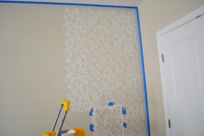 How to Stencil a Wall + A Trick to Fix the Uneven Edges
