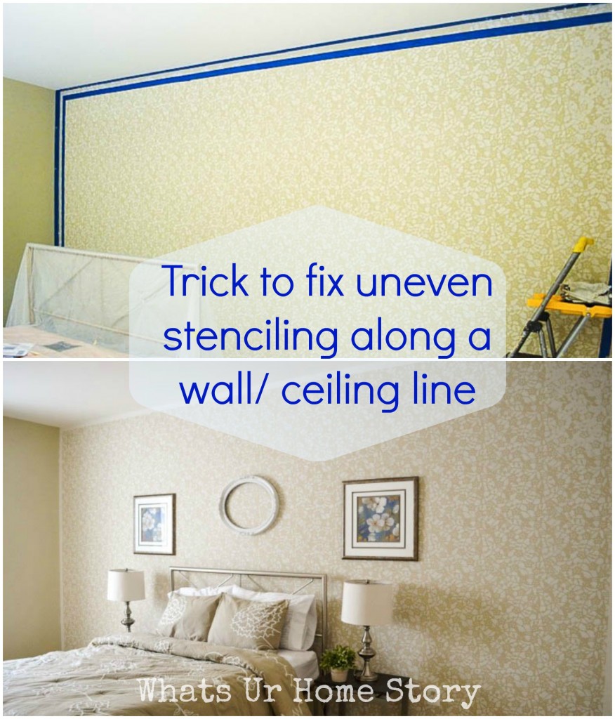 How to Stencil a Wall + A Trick to Fix the Uneven Edges