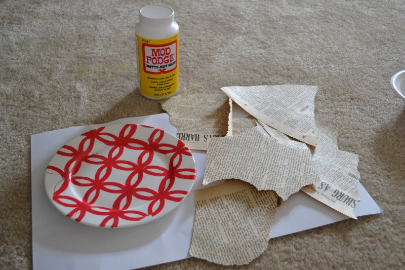 DIY Decoupage Plate