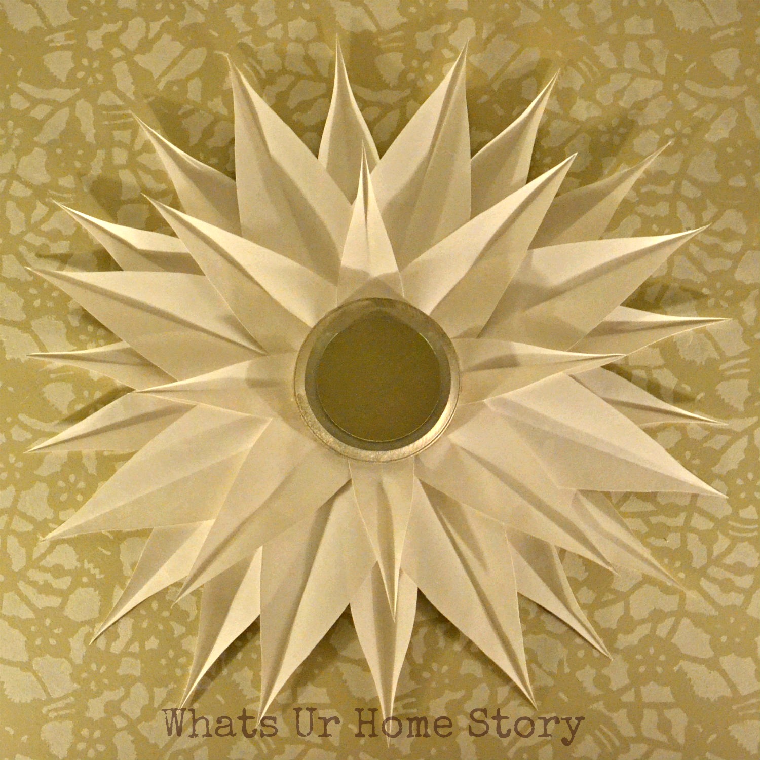 DIY Sunburst Mirror, Poster Board Sunburst Mirror