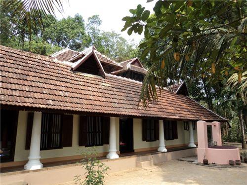 traditional kerala house with front porch