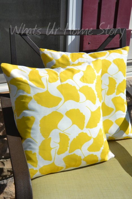 Make Your Own Ginkgo Fabric Pillows