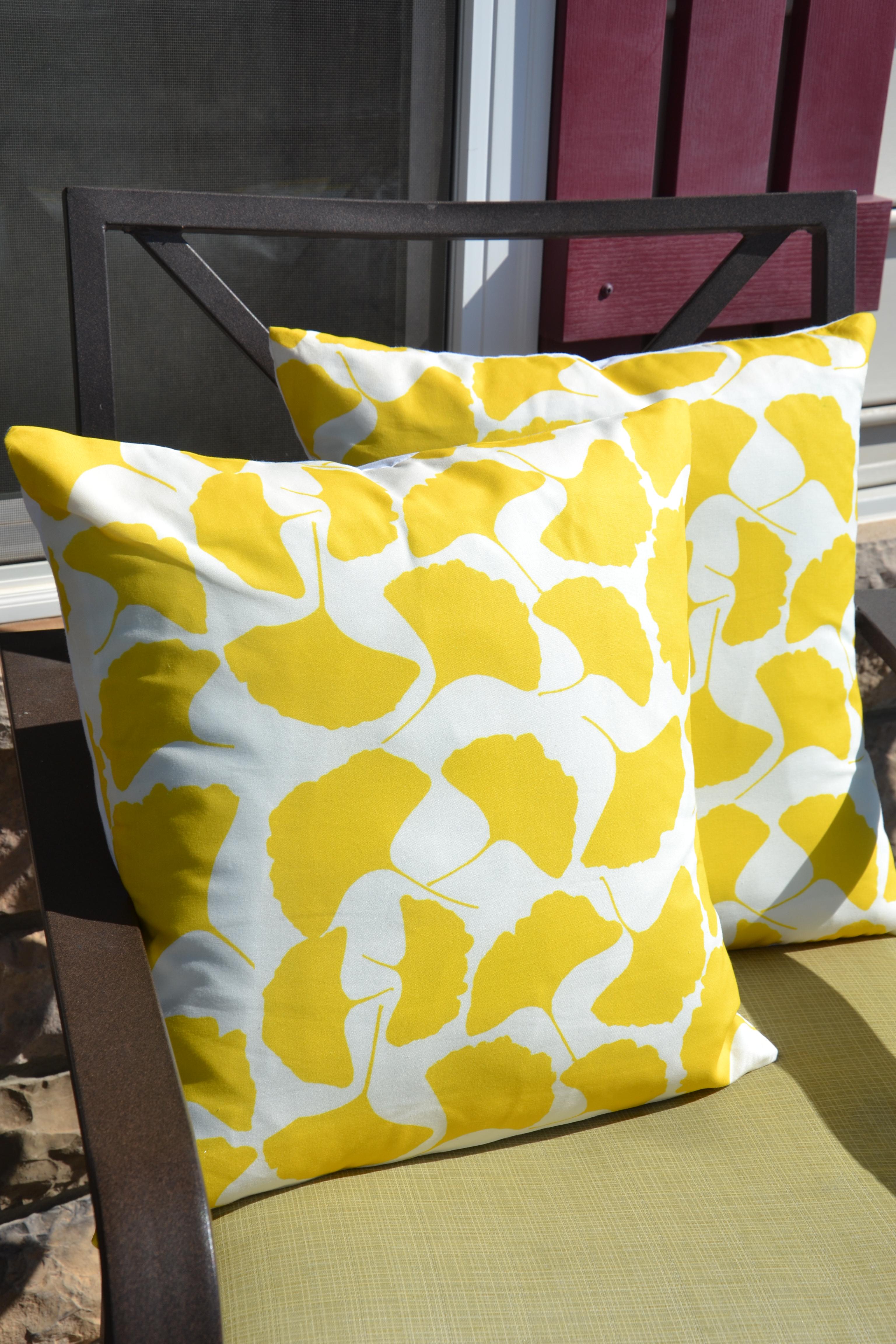 Ginkgo Pillow, Ginkgo fabric, Make Your Own Ginkgo Fabric Pillows