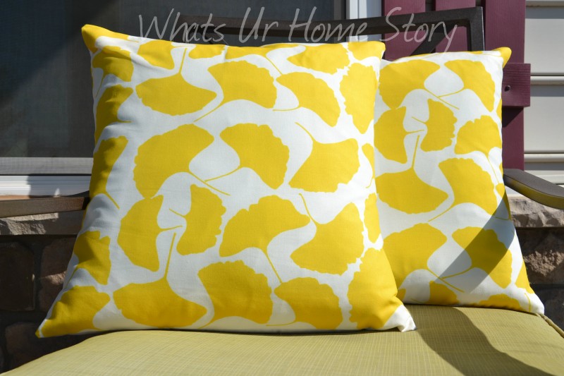 Make Your Own Ginkgo Fabric Pillows