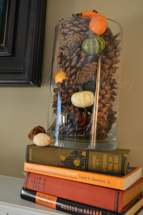 Upcycled Thanksgiving Mantel