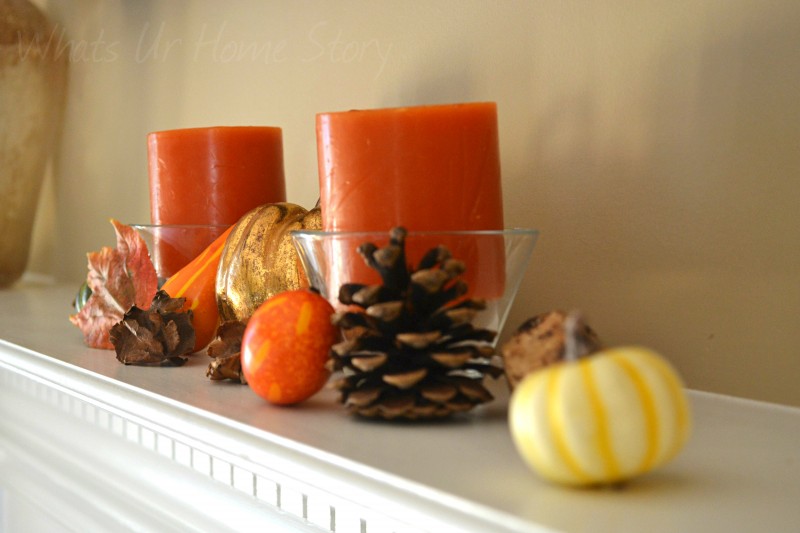 Upcycled Thanksgiving Mantel