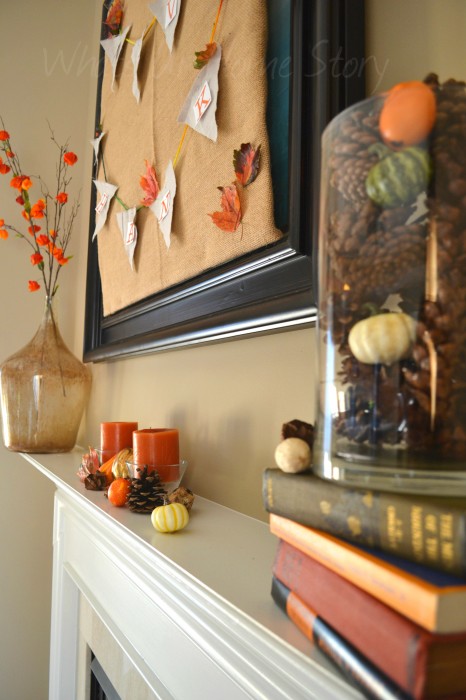 Upcycled Thanksgiving Mantel