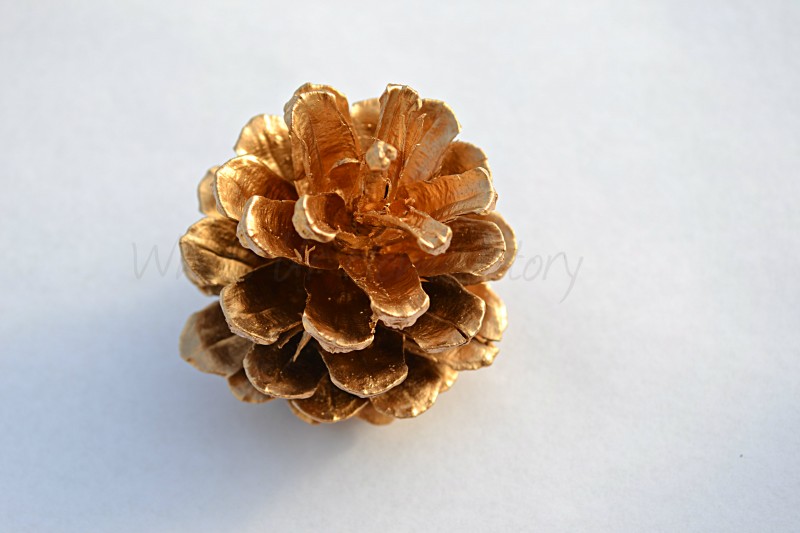 Gilded Pine Cone Ornament Knockoff