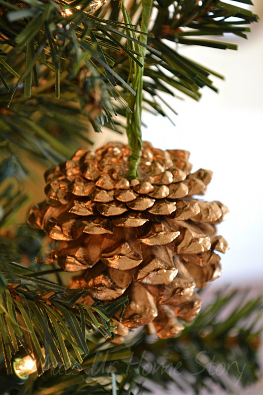 Gilded Pine Cone Ornament Knockoff