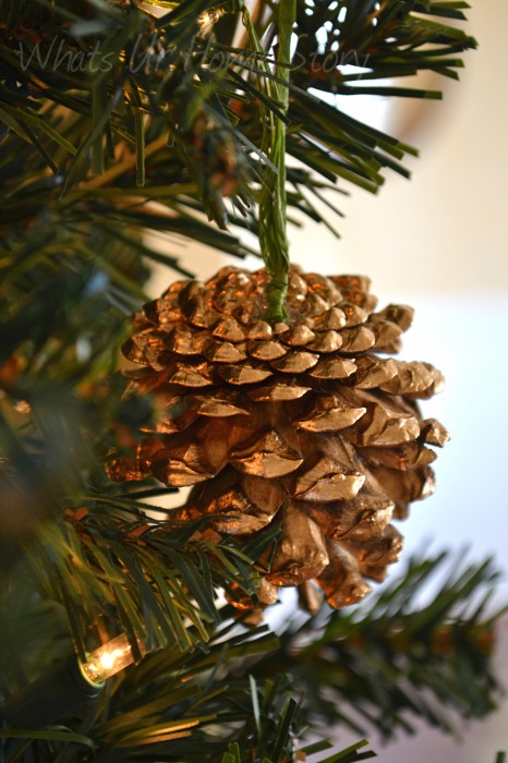 Gilded Pine Cone Ornament Knockoff