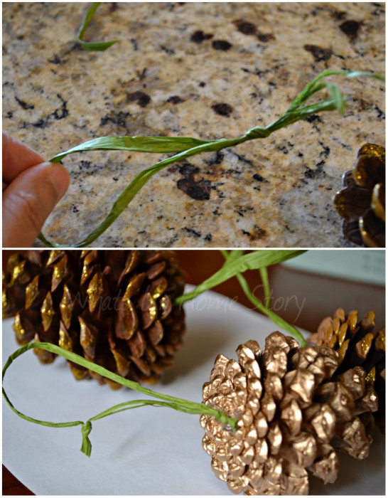Gilded Pine Cone Ornament Knockoff