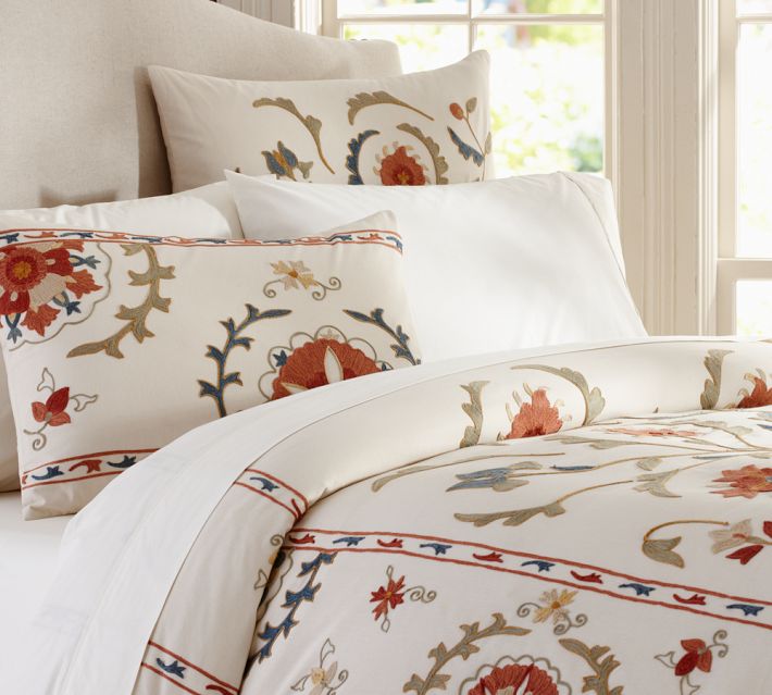 MORENA SUZANI EMBROIDERED DUVET Pottery Barn