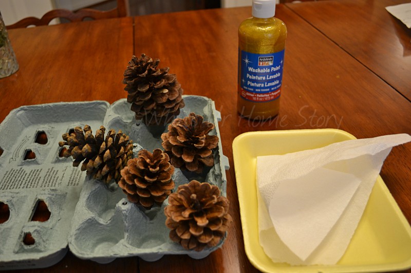 Glitter Dipped Pine Cone Ornament