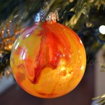 Whats Ur Home Story: Painted Clear Glass Ornament