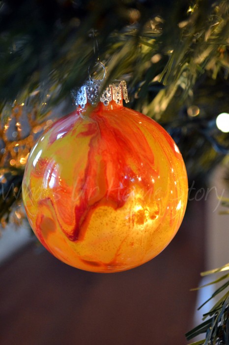 Whats Ur Home Story: Painted Clear Glass Ornament