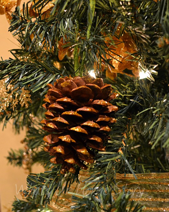 Glitter Dipped Pine Cone Ornament