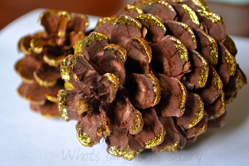 Glitter Dipped Pine Cone Ornament