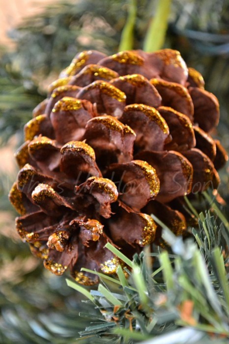 Whats Ur Home Story: Glitter dipped pine cone ornament