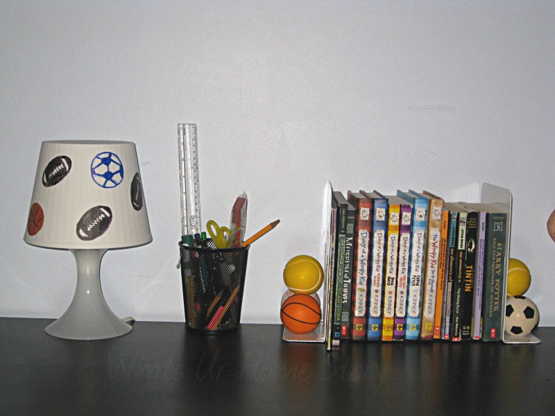 Whats Ur Home Story : Recycled bookends, Boys all star theme room