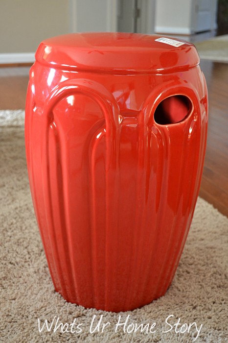 Whats Ur Home Story: Red Garden Stool