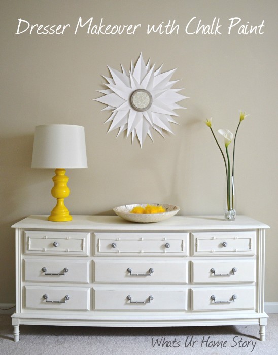 Dresser Makeover with Annie Sloan Chalk paint,Sherwin Williams Softer Tan, chalk paint dresser makeover
