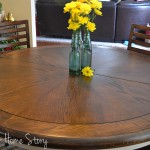 How to Stain Wood Tutorial, Refinished walnut breakfast table, how to stain a wood table top, Stain Furniture