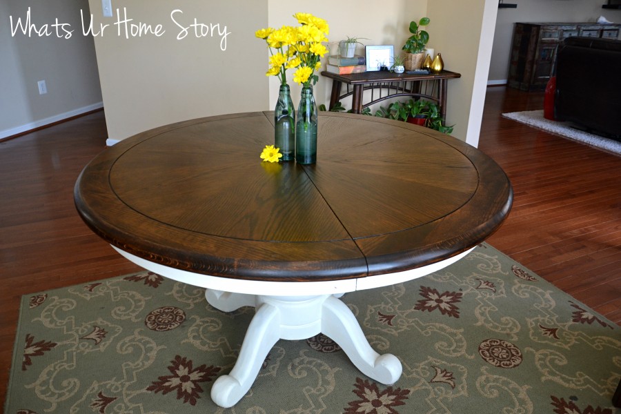 Refinished walnut breakfast table, How to Stain Wood Tutorial, Stain Furniture, chalk paint table makeover