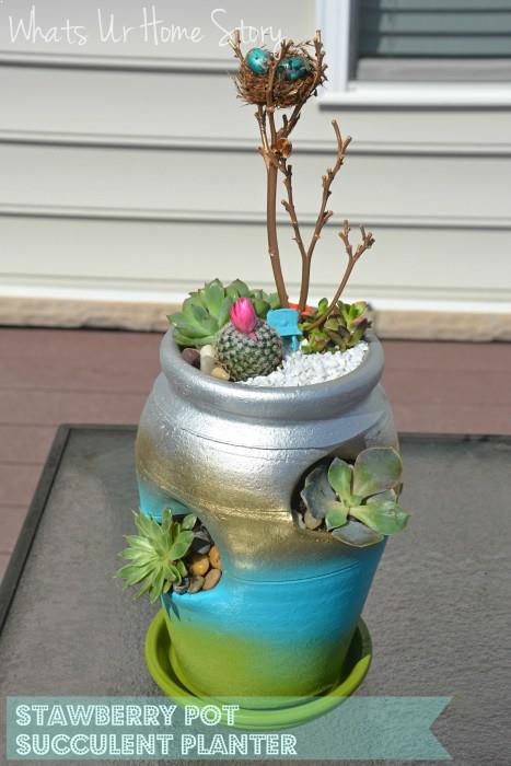 strawberry pot succulent planter, mother's day gift, decorating with succulents, succulent planter,