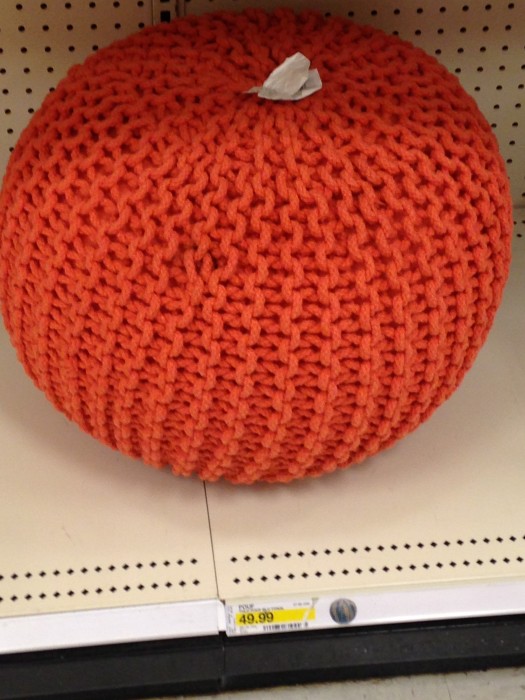 Whats Ur Home Story: knitted pouf