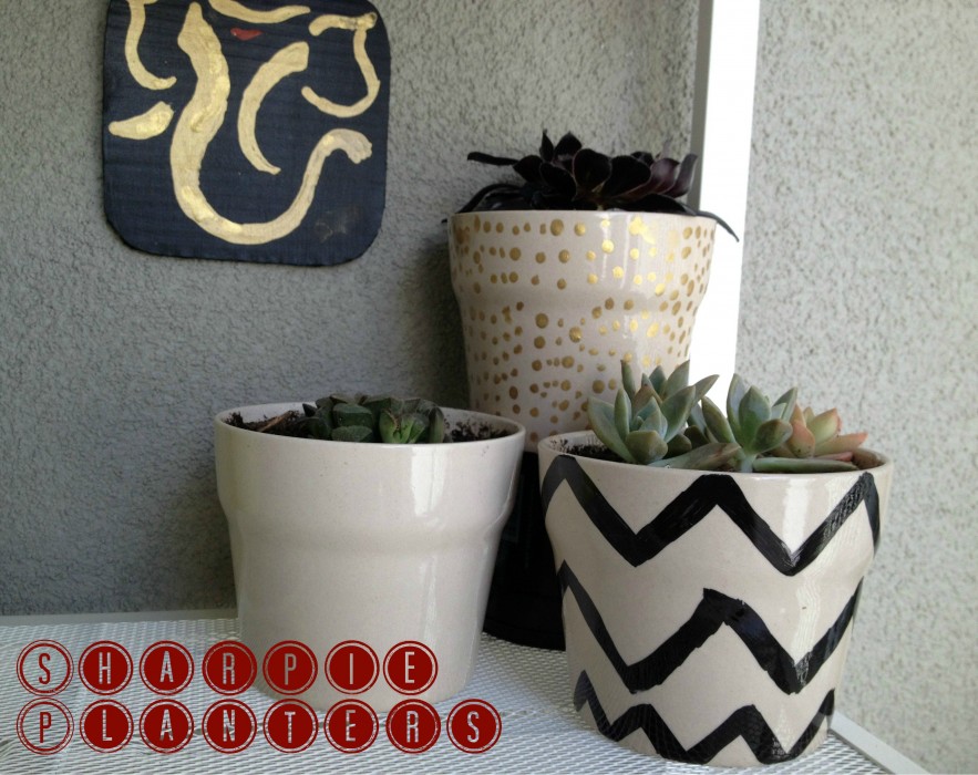 IKEA planter hack, sharpie planters